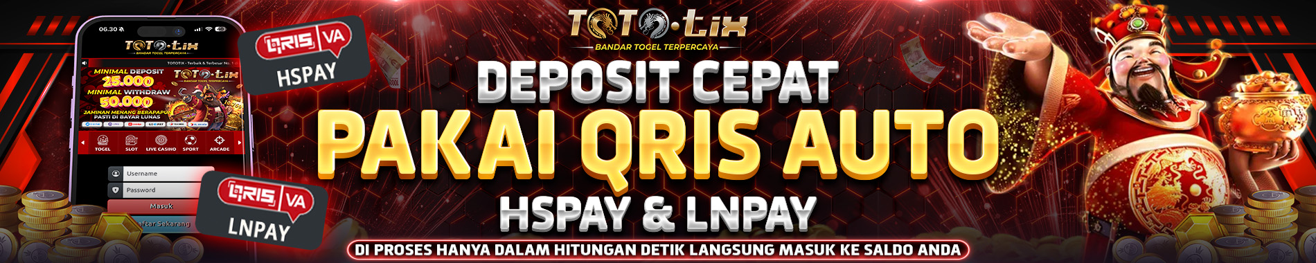 DEPOSIT QRIS AUTO TOTOTIX